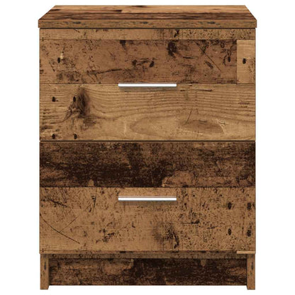 Nachtkastjes 2 st met 2 lades 40x36x50 cm oud houtkleurig