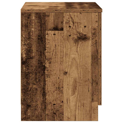 Nachtkastjes 2 st met 2 lades 40x36x50 cm oud houtkleurig