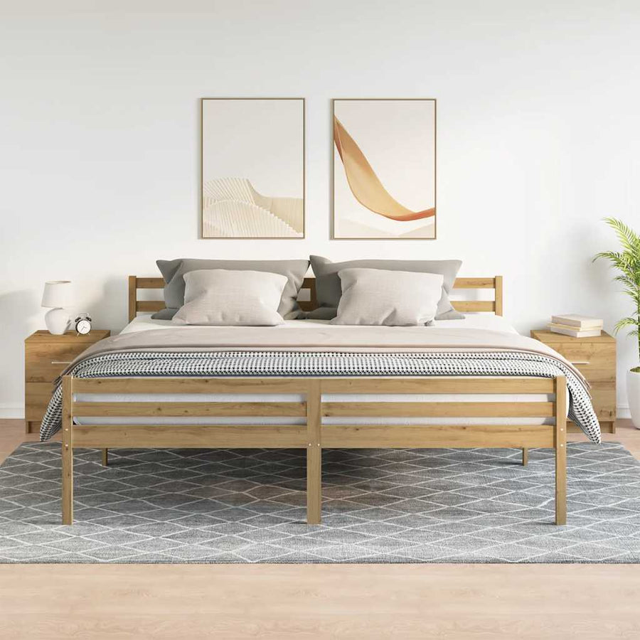 Nachtkastjes 2 stuks met 2 lades Artisan Oak 40x36x50 cm