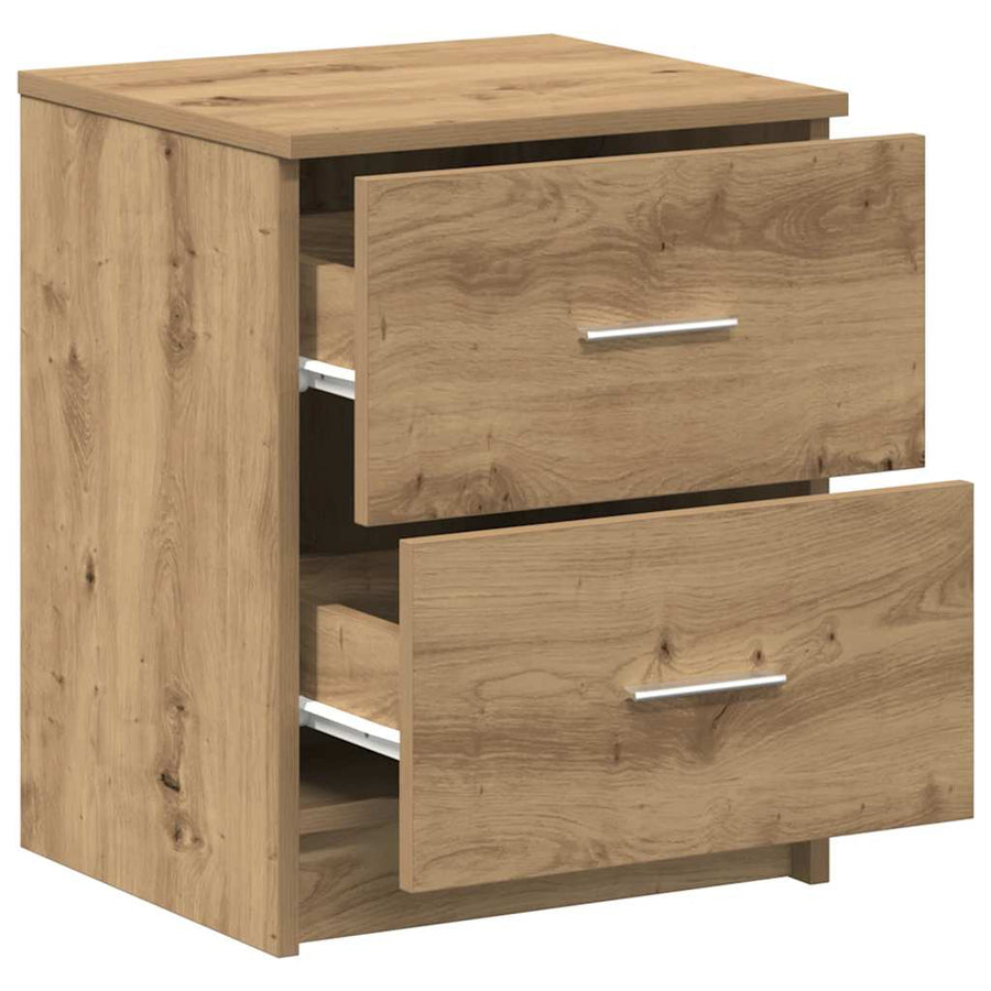 Nachtkastjes 2 stuks met 2 lades Artisan Oak 40x36x50 cm