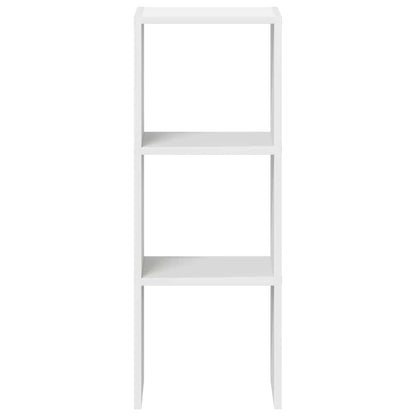 Boekenkast stapelbaar 30x30x80 cm bewerkt hout wit