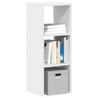 Boekenkast stapelbaar 30x30x80 cm bewerkt hout wit