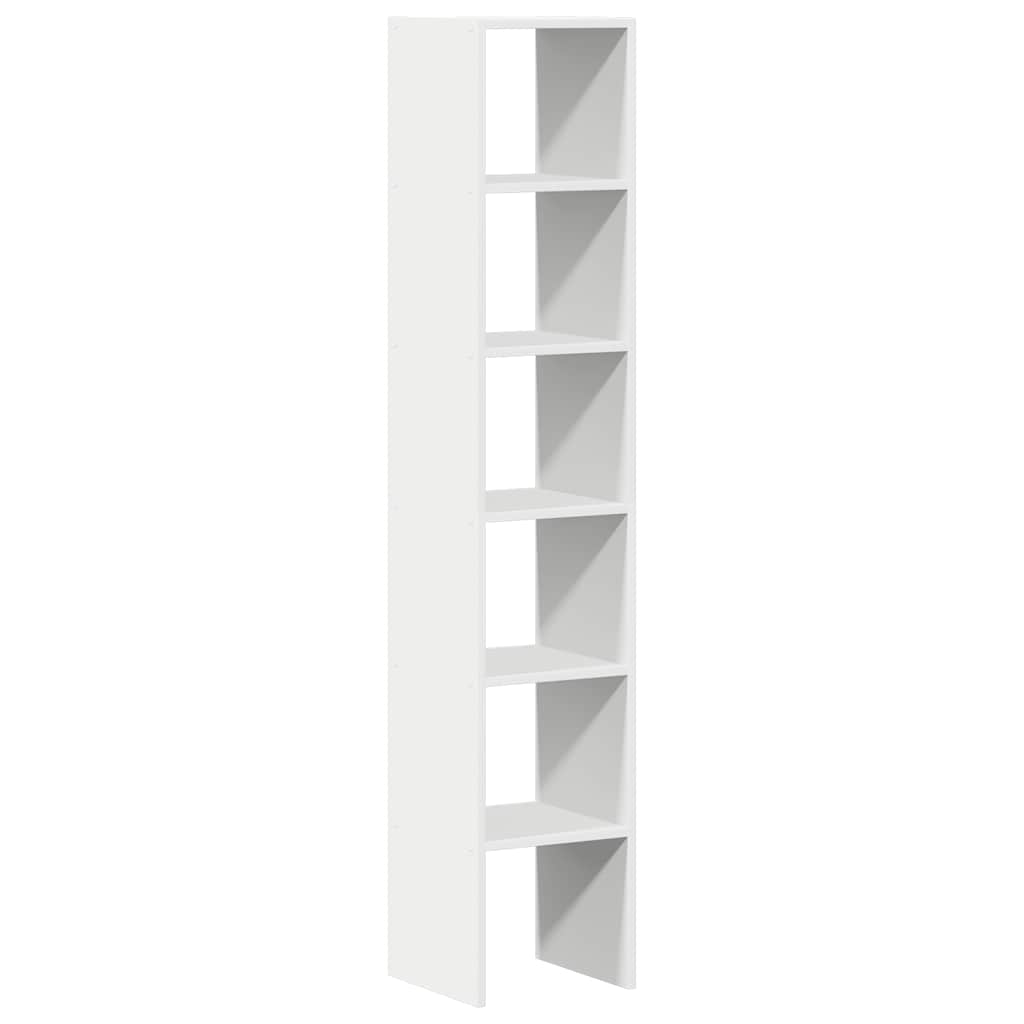 Boekenkasten 2 st stapelbaar 30x30x80 cm bewerkt hout wit