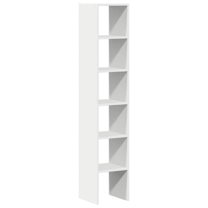 Boekenkasten 2 st stapelbaar 30x30x80 cm bewerkt hout wit