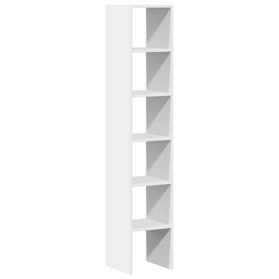 Boekenkasten 2 st stapelbaar 30x30x80 cm bewerkt hout wit