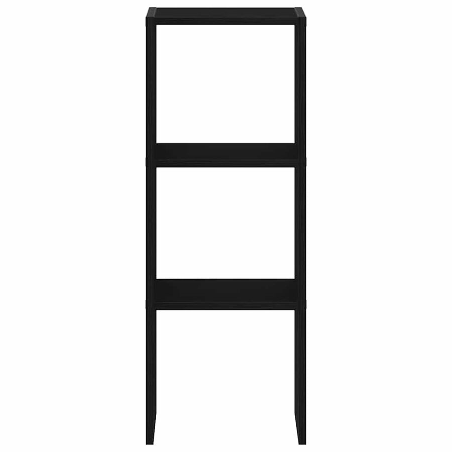 Boekenkast stapelbaar 30x30x80 cm bewerkt hout zwart eikenkleur