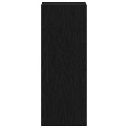 Boekenkast stapelbaar 30x30x80 cm bewerkt hout zwart eikenkleur