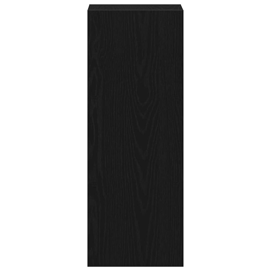 Boekenkast stapelbaar 30x30x80 cm bewerkt hout zwart eikenkleur