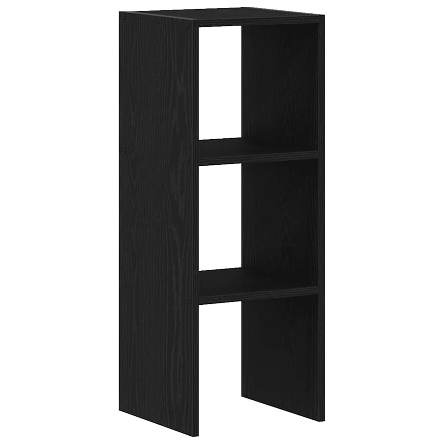 Boekenkast stapelbaar 30x30x80 cm bewerkt hout zwart eikenkleur