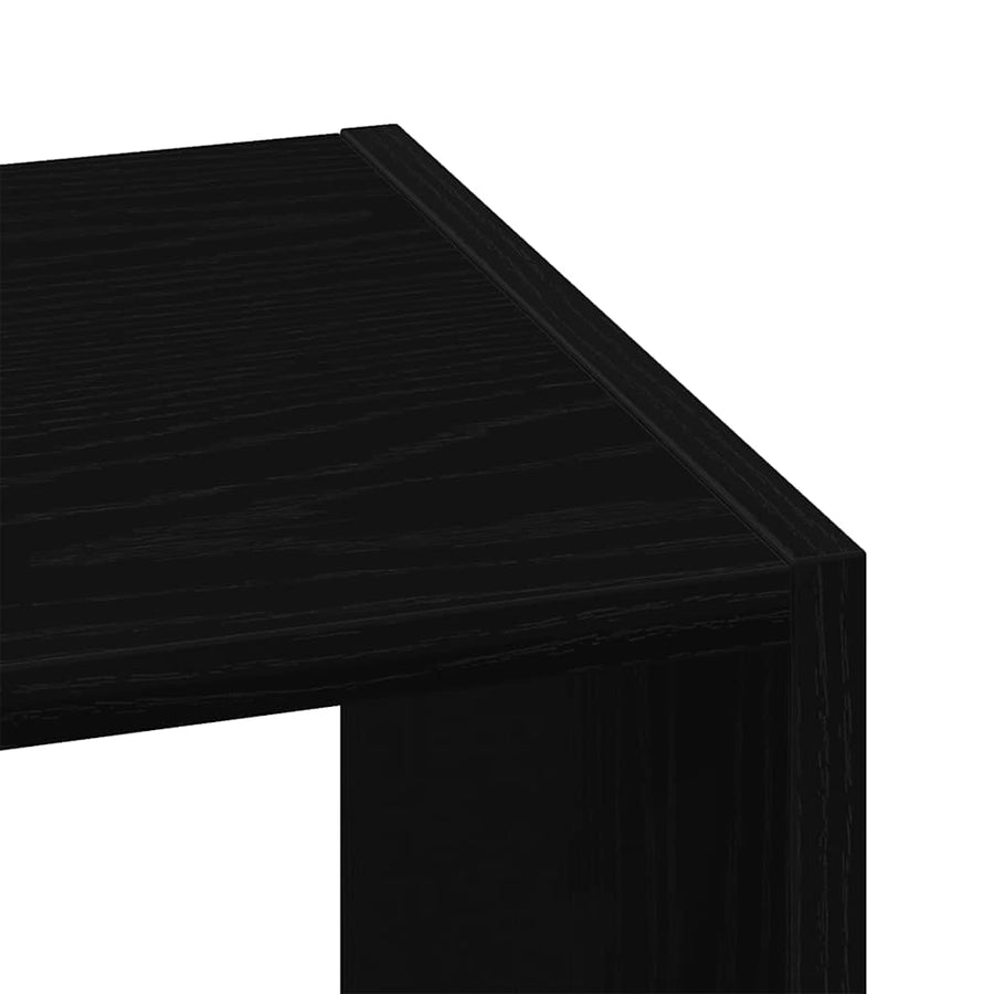 Boekenkast stapelbaar 30x30x80 cm bewerkt hout zwart eikenkleur