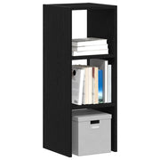 Stackable bookcase 30x30x80 cm engineered wood black oak finish