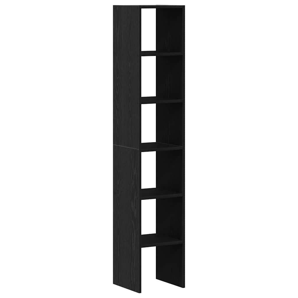 Boekenkasten 2st stapelbaar 30x30x80cm bewerkt hout zwart eiken