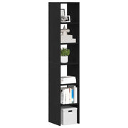 Boekenkast stapelbaar 30x30x80 cm bewerkt hout zwart eiken