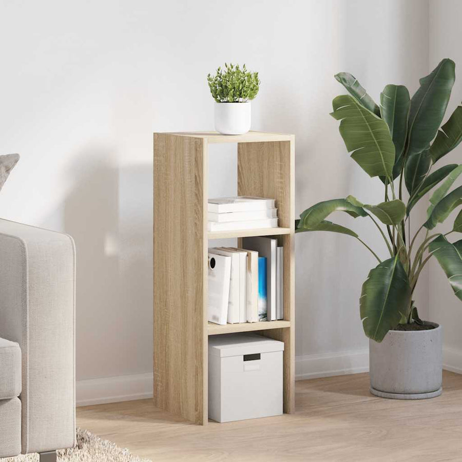 Boekenkast stapelbaar 30x30x80 cm bewerkt hout sonoma eiken