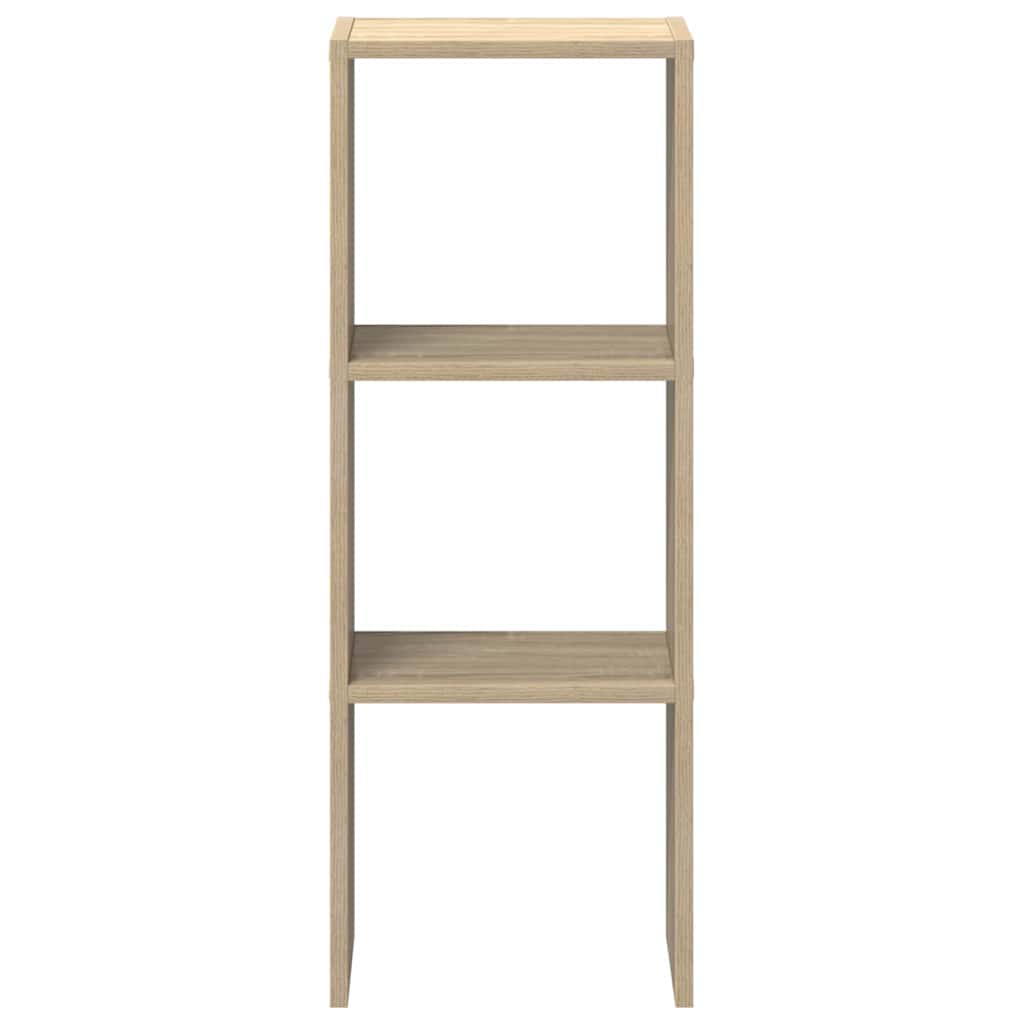 Boekenkast stapelbaar 30x30x80 cm bewerkt hout sonoma eiken