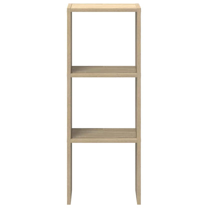 Boekenkast stapelbaar 30x30x80 cm bewerkt hout sonoma eiken