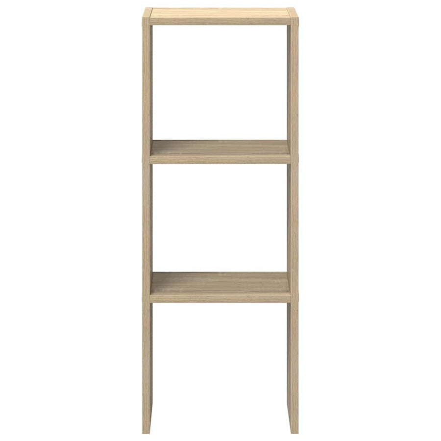 Boekenkast stapelbaar 30x30x80 cm bewerkt hout sonoma eiken
