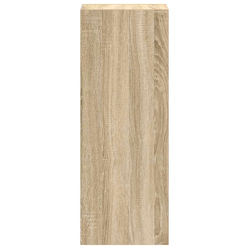 Boekenkast stapelbaar 30x30x80 cm bewerkt hout sonoma eiken
