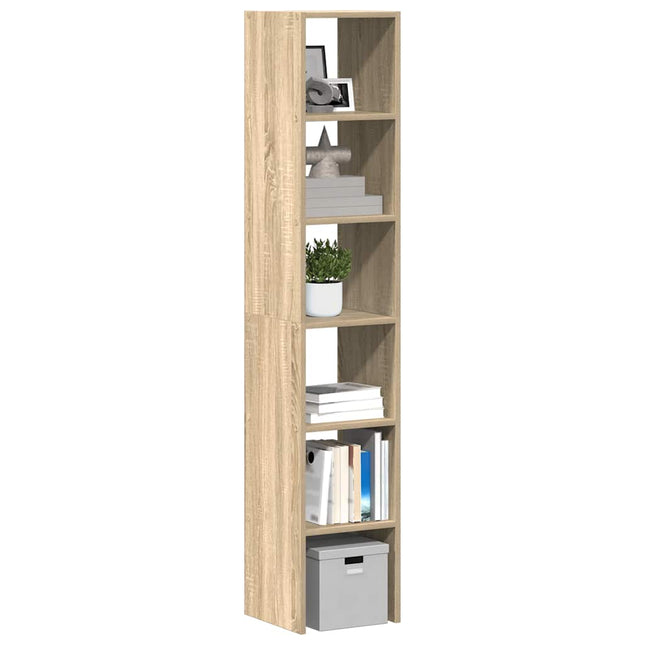 Boekenkasten 2 st 30x30x80 cm bewerkt hout sonoma eiken