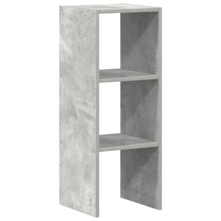 Boekenkast stapelbaar 30x30x80 cm bewerkt hout betongrijs