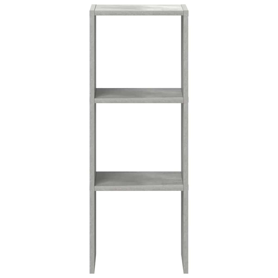 Boekenkast stapelbaar 30x30x80 cm bewerkt hout betongrijs