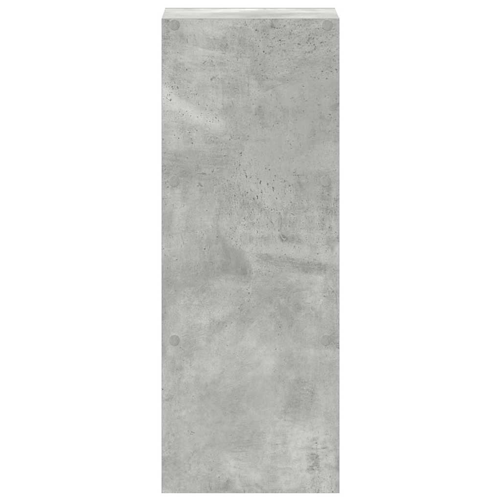 Boekenkast stapelbaar 30x30x80 cm bewerkt hout betongrijs