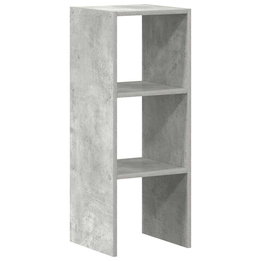 Boekenkast stapelbaar 30x30x80 cm bewerkt hout betongrijs