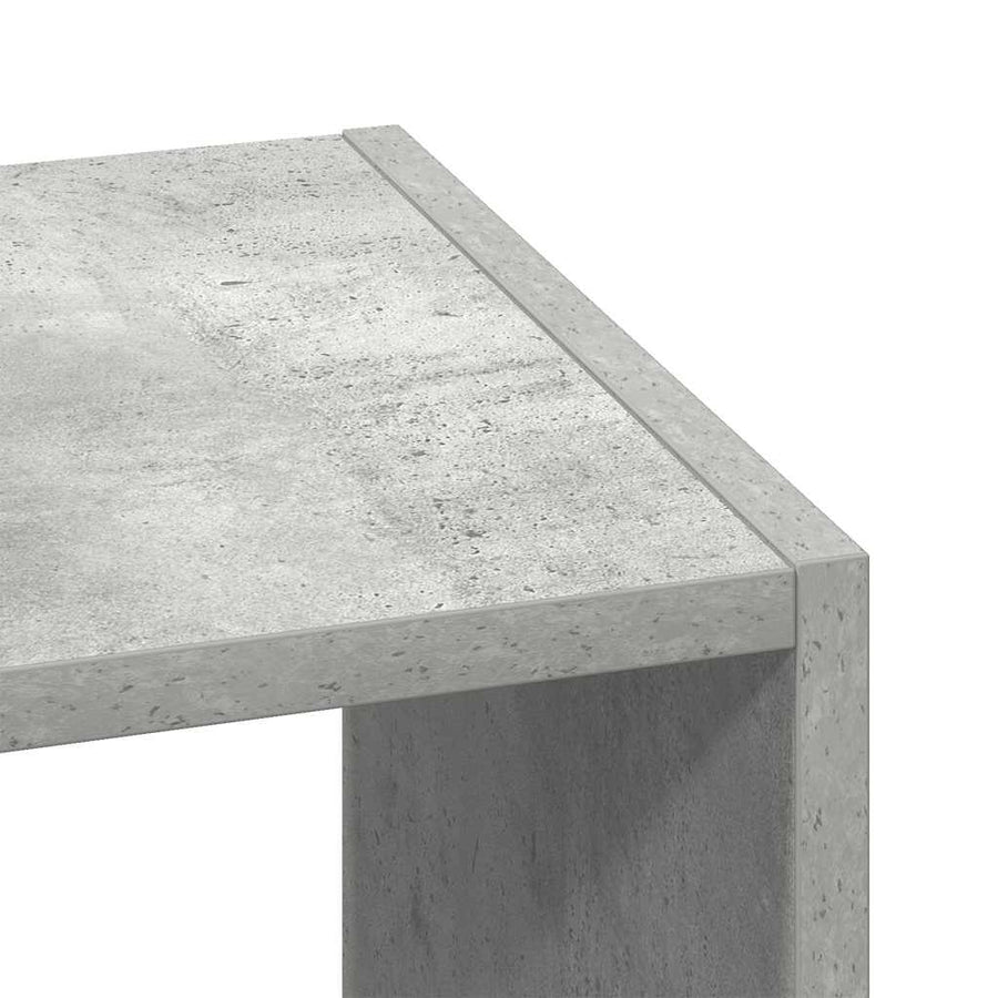 Boekenkast stapelbaar 30x30x80 cm bewerkt hout betongrijs