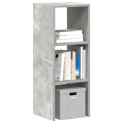 Stackable Bookcase 30x30x80 cm Treated Wood Concrete Grey