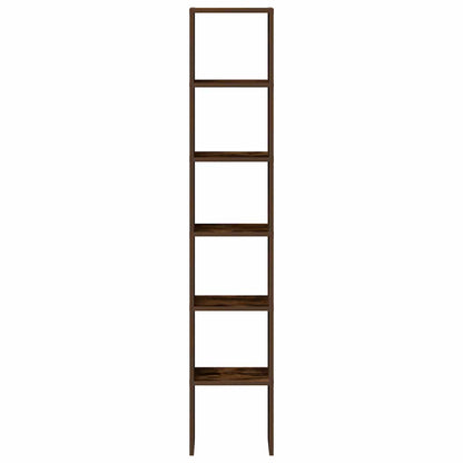 Boekenkasten 2 st 30x30x80 cm bewerkt hout gerookt eikenkleurig