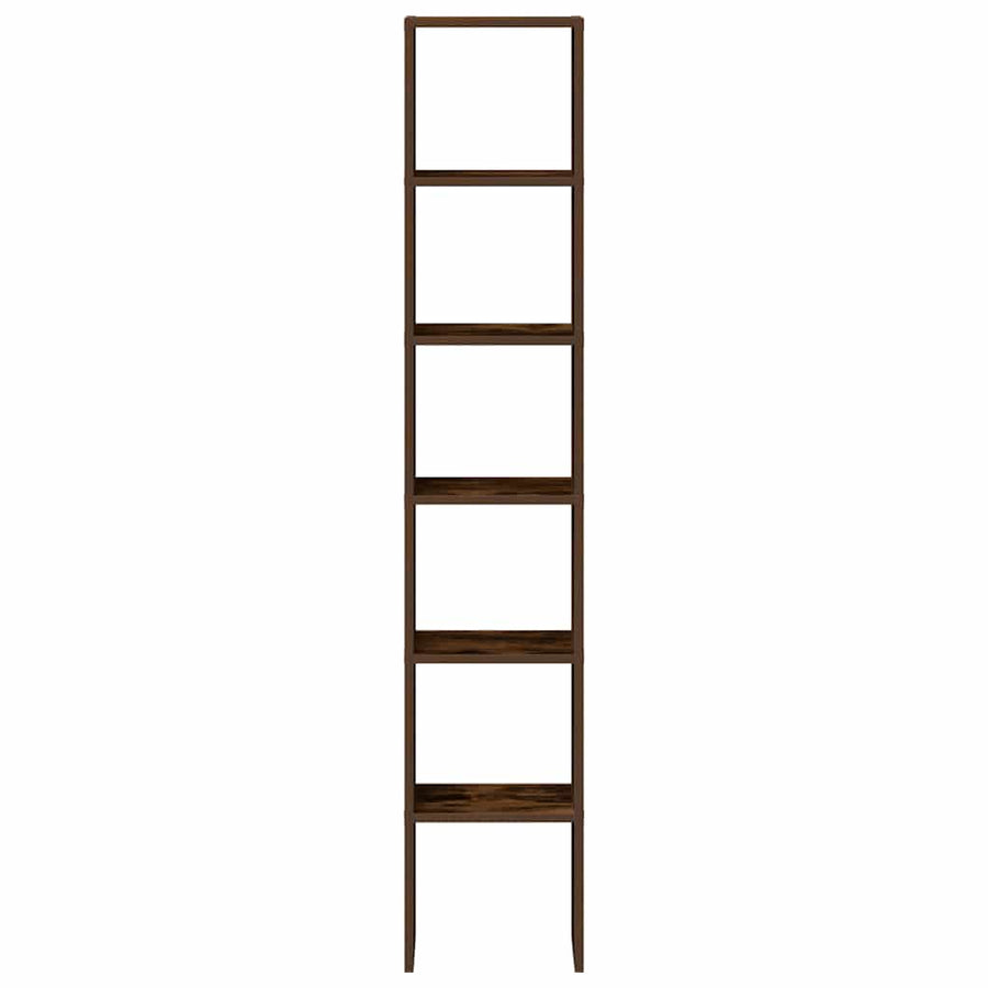 Boekenkasten 2 st 30x30x80 cm bewerkt hout gerookt eikenkleurig