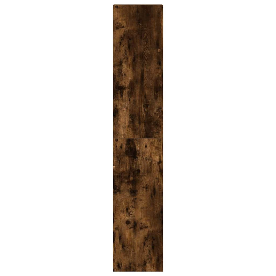 Boekenkasten 2 st 30x30x80 cm bewerkt hout gerookt eikenkleurig