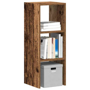 Stackable bookcase 30x30x80 cm treated old wood colored
