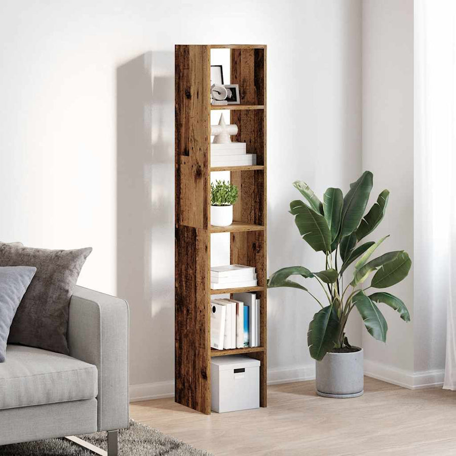 Boekenkasten 2 st stapelbaar 30x30x80 cm bewerkt hout oud hout