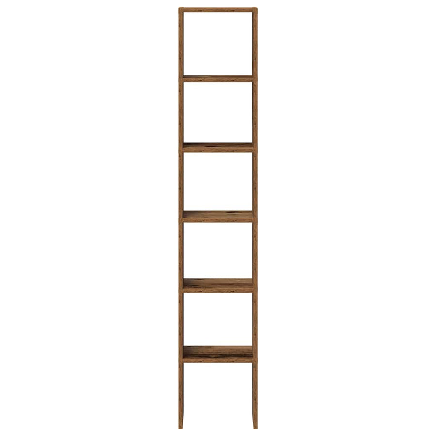 Boekenkasten 2 st stapelbaar 30x30x80 cm bewerkt hout oud hout