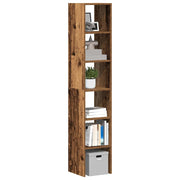 Boekenkast 30x30x80 cm bewerkt hout oud hout 2 stuks