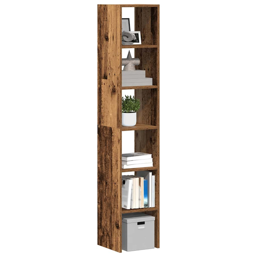 Boekenkasten 2 st stapelbaar 30x30x80 cm bewerkt hout oud hout