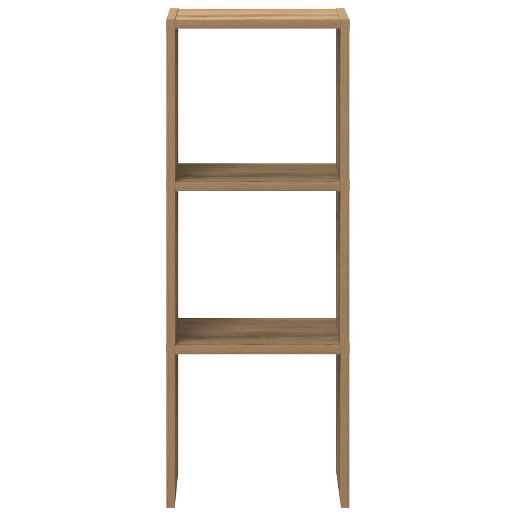 Boekenkast Stapelbaar 30X30X80 Cm Bewerkt Hout Artisanaal Eiken 1 artisanaal eikenkleurig