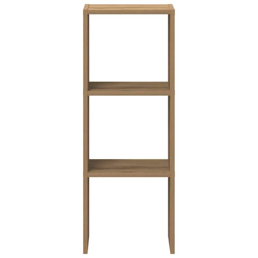 Boekenkast Stapelbaar 30X30X80 Cm Bewerkt Hout Artisanaal Eiken 1 artisanaal eikenkleurig