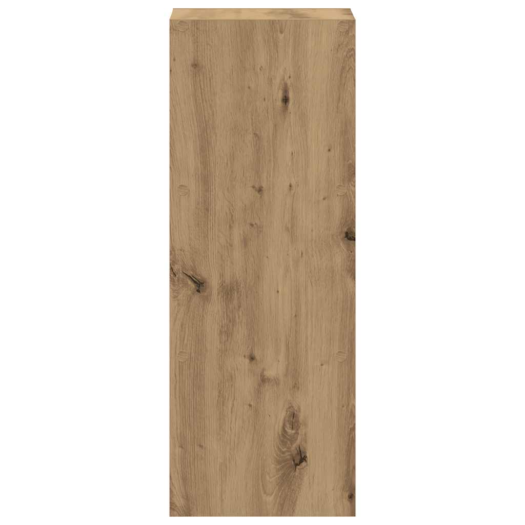 Boekenkast Stapelbaar 30X30X80 Cm Bewerkt Hout Artisanaal Eiken 1 artisanaal eikenkleurig