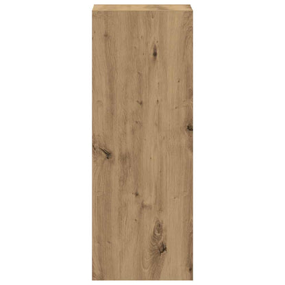 Boekenkast Stapelbaar 30X30X80 Cm Bewerkt Hout Artisanaal Eiken 1 artisanaal eikenkleurig