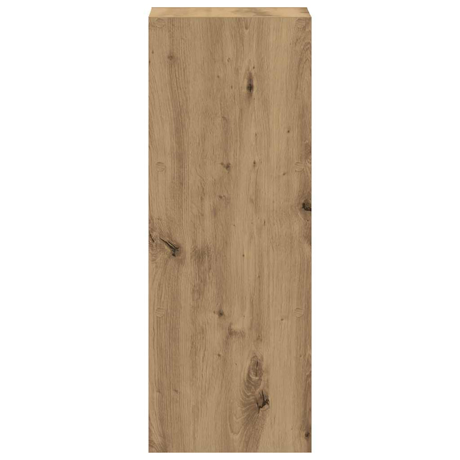 Boekenkast Stapelbaar 30X30X80 Cm Bewerkt Hout Artisanaal Eiken 1 artisanaal eikenkleurig