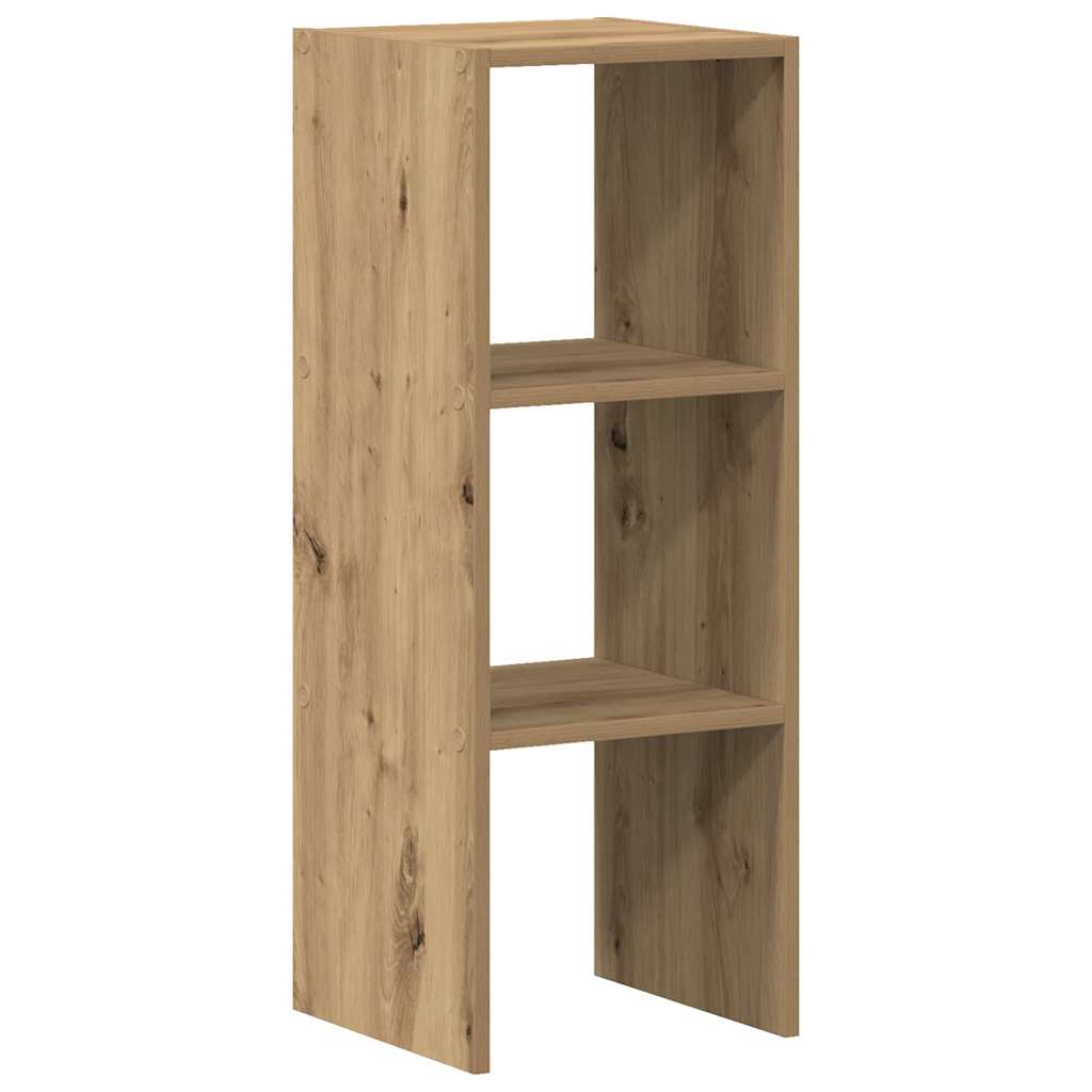 Boekenkast Stapelbaar 30X30X80 Cm Bewerkt Hout Artisanaal Eiken 1 artisanaal eikenkleurig