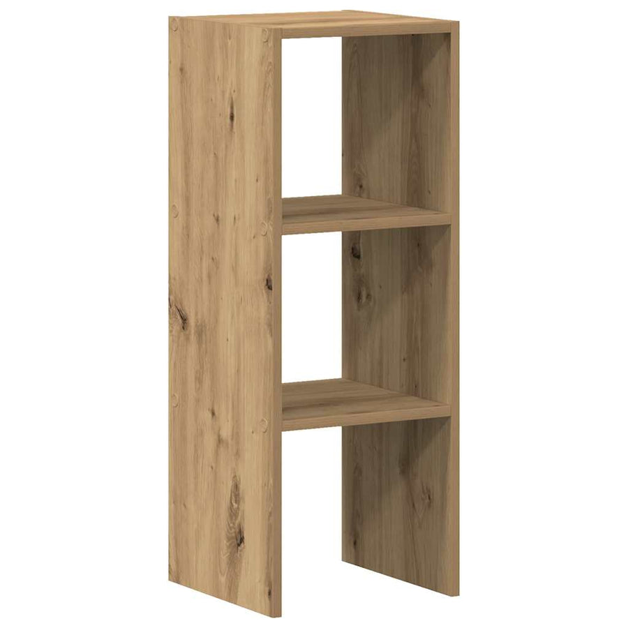 Boekenkast Stapelbaar 30X30X80 Cm Bewerkt Hout Artisanaal Eiken 1 artisanaal eikenkleurig
