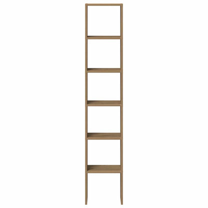 Boekenkasten 2 st 30x30x80 cm bewerkt hout artisanaal eiken