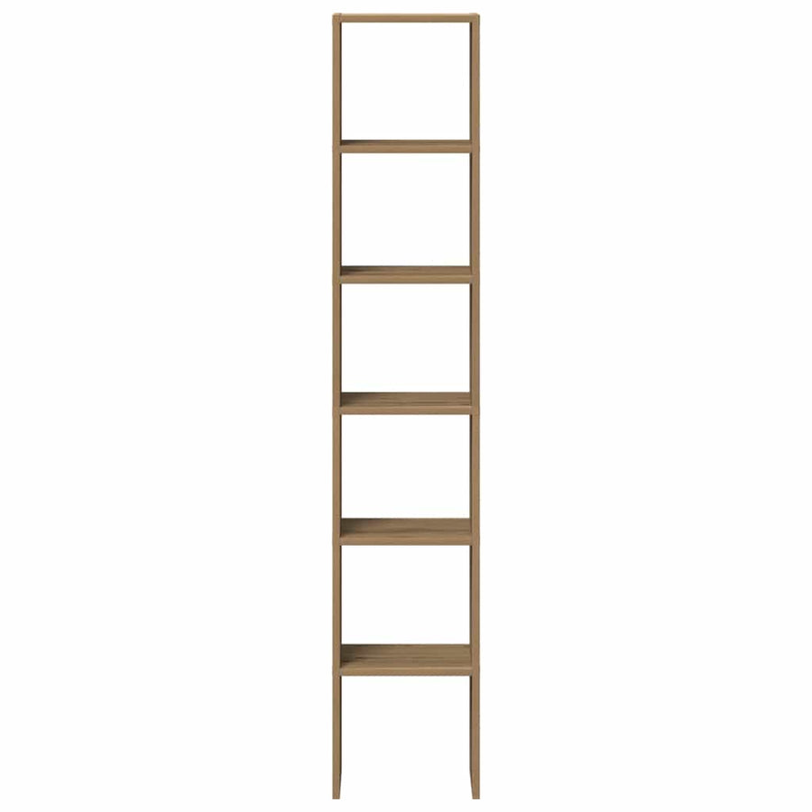 Boekenkasten 2 st 30x30x80 cm bewerkt hout artisanaal eiken