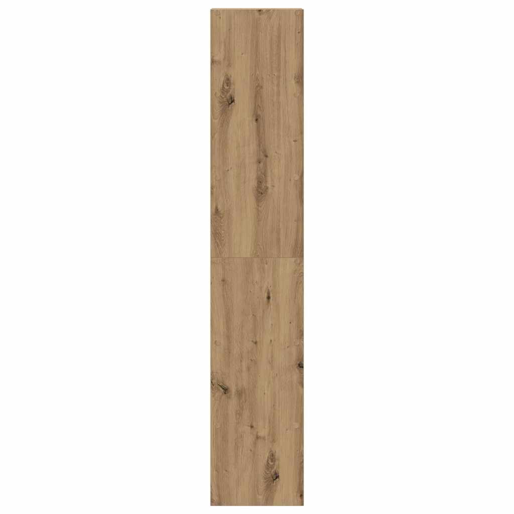 Boekenkasten 2 st 30x30x80 cm bewerkt hout artisanaal eiken