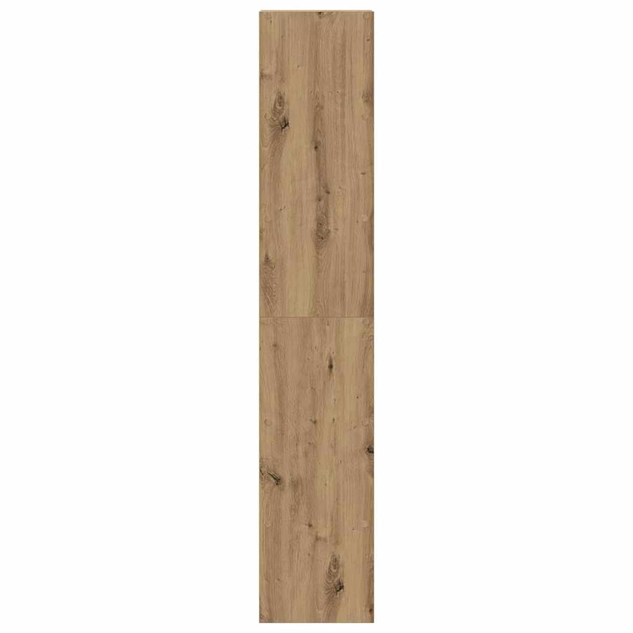 Boekenkasten 2 st 30x30x80 cm bewerkt hout artisanaal eiken