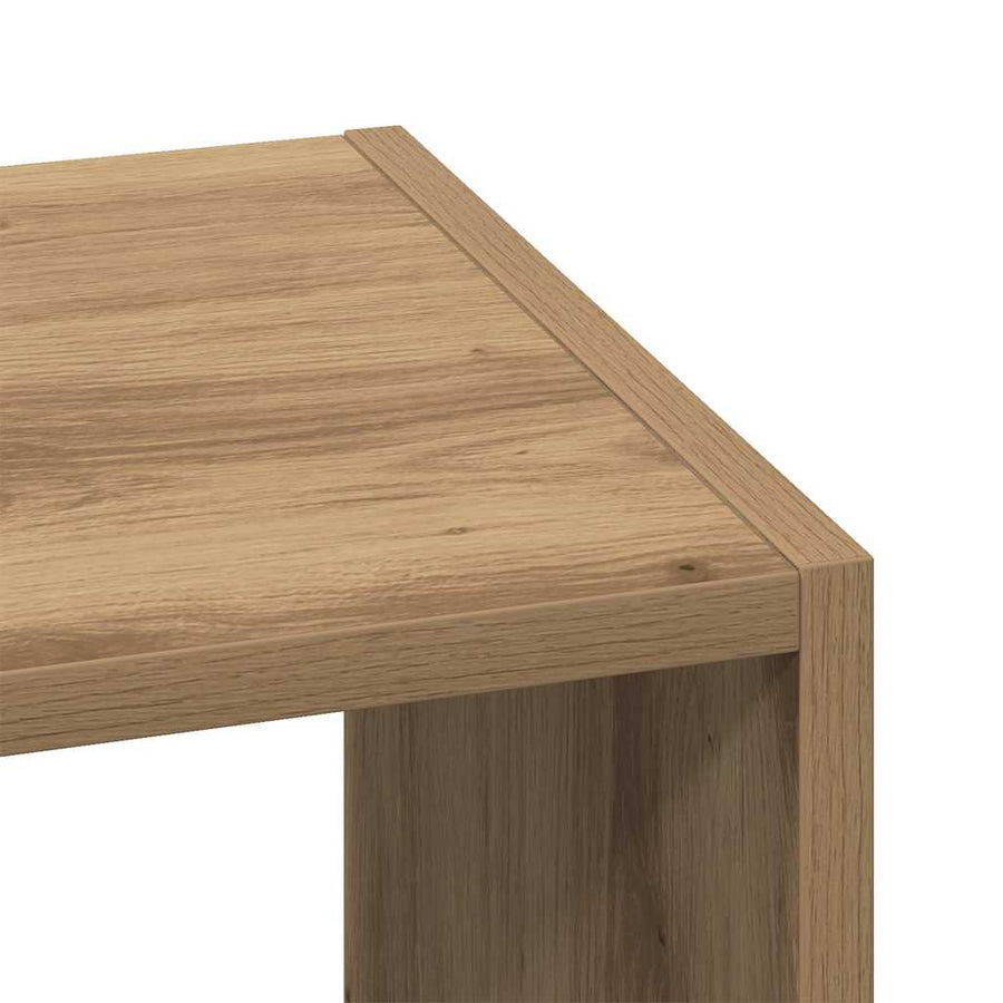 Boekenkasten 2 st 30x30x80 cm bewerkt hout artisanaal eiken