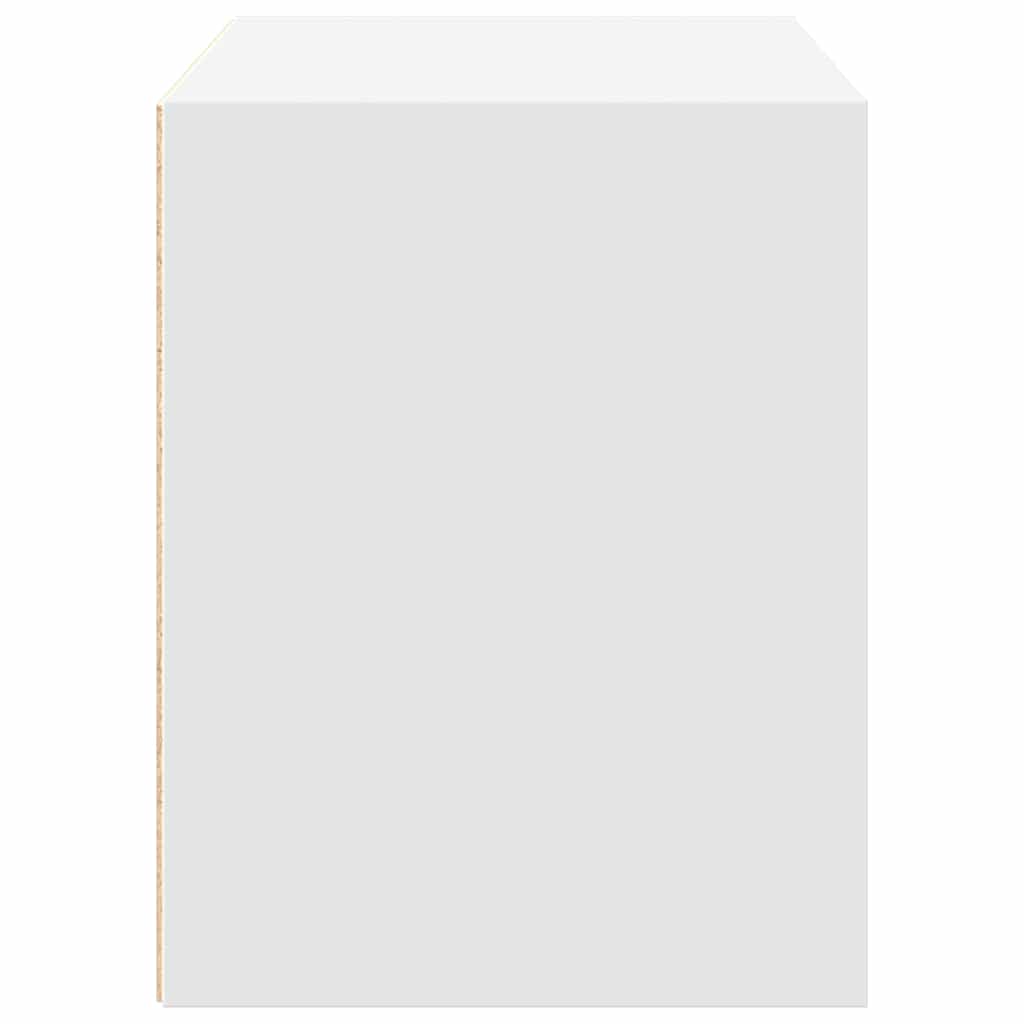 Kast met 2 lades 60x31x40 cm bewerkt hout wit